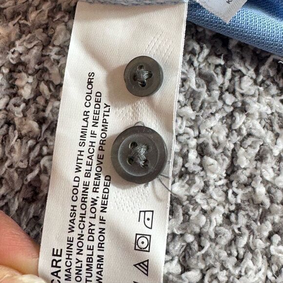 Greyson Mens size Omaha Long Sleeve Polo Wolf Blue Cotton Blend Cooling Fabric - Picture 4 of 16